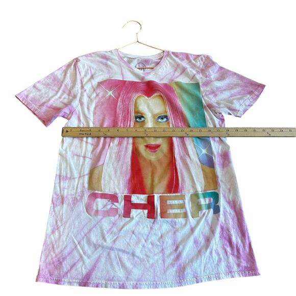 Cher Pink Tie Dye Graphic T-Shirt - Pop Icon Tee - Picture 2 of 5